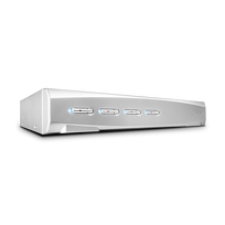 Lindy 4 Port DVI-I Single Link, USB 2.0 & Audio KVM Switch Pro - KVM-/Audio-/USB-Switch - 4 x KVM/Audio/USB - 1 lokaler Benutzer - Desktop