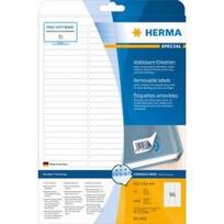 HERMA Special - Self-adhesive removable matte paper labels - weiß - 63,5 x 8,5 mm - 2400 Etikett(en) (25 Bogen x 96) (4202)