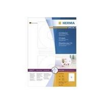 HERMA Special - Permanent selbstklebende, matte, lichtundurchlässige CD/DVD-Papieretiketten - weiß - 166 mm rund 200 Etikett(en) (100 Bogen x 2) (4471)