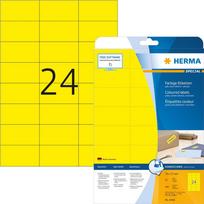 HERMA Special - Permanent self-adhesive matte paper labels - Gelb - 70 x 37 mm - 480 Etikett(en) (20 Bogen x 24) (4466)
