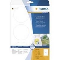 HERMA Special - Self-adhesive removable matte paper labels - weiß - 84 mm rund - 150 Etikett(en) (25 Bogen x 6) (5068)