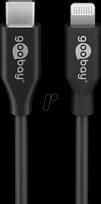 Goobay USB-C™ Lade- und Synchronisationskabel, 1 m, Schwarz - MFi-Kabel für Apple iPhone/iPad Schwarz (39424)
