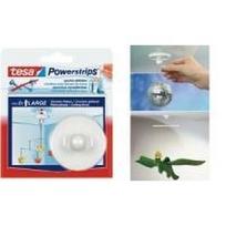tesa Powerstrips Deckenhaken, weiß, Haltekraft: max. 0,5 kg mehrfach wiederverwendbar, zum Befestigen dekorativen (58029-00020-00)