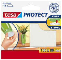 tesa Protect Filzgleiter, weiß, Maße: 100 x 80 mm selbstklebend, zum Schutz empfindlicher Untergründe (57891-00000-00)