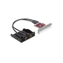 DeLock USB3.0 Front Panel - USB-Adapter - PCI Express x1 - USB, USB2.0, SuperSpeed USB - 2 Anschlüsse (61775)