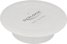 DeLOCK USB Type-C Charger PD 85 W + Qualcomm Quick Charge 3.0 for table mounting - Batterieladegerät / Stromadapter - Wechselstrom 100-240 V - 87 Watt - Ausgangsanschlüsse: 3 - weiß (64065)