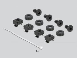Delock - Kabelabdeckung mit Bürsten - Rack montierbar - Schwarz - 1U - 25,4 cm (10) (66845)