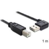 Delock EASY-USB - USB-Kabel - USB Typ B (M) zu USB (M) - 1,0m - 90° Stecker - Schwarz (83374)