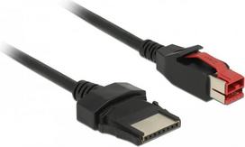 DeLOCK - Powered USB-Kabel - USB PlusPower (24 V) (M) bis 8 PIN (1x8) (M) 2,0m - Schwarz (85478)