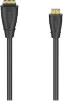 Hama - Highspeed HDMI-Adapter - mini HDMI männlich bis HDMI weiblich - 10cm - abgeschirmt - Schwarz - 1080p-Unterstützung (00205167)