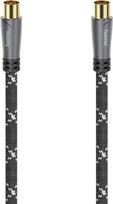 Hama Antennen-Kabel, Koax-Stecker - Koax-Kupplung, Metall, verg., 10,0 m, 120 dB (00205073)