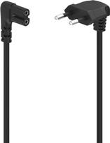 Hama - Stromkabel - Eurostecker gewinkelt zu IEC 60320 C7 gewinkelt - Wechselstrom 230 V - 5 m - geformt - Schwarz