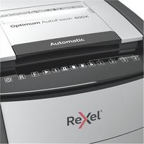 Rexel Optimum AutoFeed+ 600X Paper Shredder Cross shredding 4x36mm P-4 110L, 55 dB, Pilka/Juoda