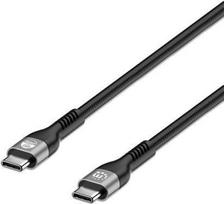 MANHATTAN USB 2.0 Typ C EPR Ladekabel 240 W / PD 3.1 USB-C-Stecker auf USB-C-Stecker, 2 m, Hi-Speed USB, 480Mbit/s, Power Delivery 3.1, abwärtskompatibel zu 140/100/65 W, schwarz (356367)