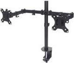 Manhattan Universal Dual Monitor Mount with Double-Link Swing Arms - Tischhalterung für 2 LCD-Displays - Stahl - Schwarz - Bildschirmgröße: 33-81.3 cm (13-32)