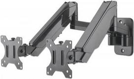 Manhattan Universal Gas Spring Dual Monitor - Wandhalterung für 2 LCD-Displays - Kunststoff, Aluminium, Stahl - Bildschirmgröße: 43,2-81,3 cm (17-32) (461627)