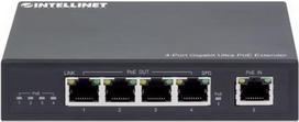 Intellinet IPE-4G90 4-Port Gigabit Ultra PoE Extender - Netzwerk-/Stromextender - GigE - 10Base-T, 100Base-TX, 1000Base-T - 4 Anschlüsse - bis zu 100 m