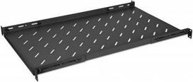 Intellinet - Rack - Regal - 48,30cm (19) variable rails, fixed mounting - Schwarz, RAL 9004 - 1U - 48,3 cm (19) (714716)