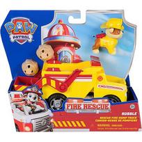 Spin Master Spin Master Paw Patrol Fire Rescue - Rubble's Rescue Truck, Toy Vehicle with Shovel and Missiles and Rubble Dog Figure 6072662