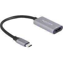 Delock USB adapter, USB-C male > HDMI female 8K 30hz grey/black, 15 cm, HDR and HDCP 60021