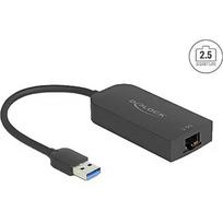 Delock USB Type-A Adapter to 2.5 Gigabit, LAN Adapter black 66045