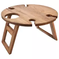 Vyno pikniko staliukas 39,5 × 39,5 × 25 cm