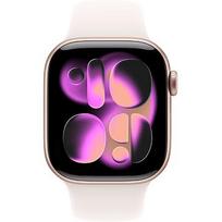 Apple Watch Series 11, GPS, Rose Gold Aluminium, Light Blush Sport Band (S/M) - 42mm MEU04ZR/A