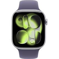 Apple Watch Series 11, GPS, Silver Aluminium, Purple Fog Sport Band (S/M) - 46mm MEV94ZR/A