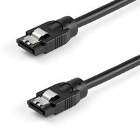 StarTech.com 0.3 m Round SATA Cable - Latching Connectors - 6Gbs SATA Cable - SATA-Kabel - Serial ATA 150/300/600 - SATA (R) eingerastet bis SATA (R) eingerastet - 30 cm - rund - Schwarz