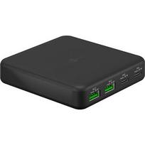 Goobay USB-C multiport desktop charger, PD, GaN, 65 watts, black, 2x USB-C, 2x USB-A, Power Delivery, QuickCharge 3.0 65813
