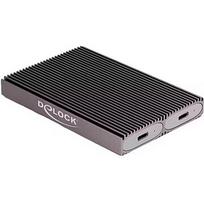 Delock External USB Type-C Dual Combo Enclosure for 2 x M.2 N, Drive Enclosure grey 42028