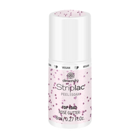 Alessandro STRIPLAC TOP COAT ROSE GLITTER blizgus viršutinis sluoksnis su rožiniais blizgučiais 8 ml