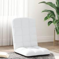 vidaXL Sulankstomas grindinis krėslas baltas 71x51x62 cm Audinys | 4019743 VidaXL | 8721158495051