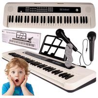 Didelis vaikiškas pianinas su mikrofonu, 61 klavišas