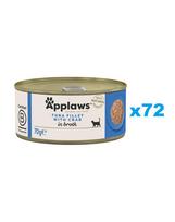 APPLAWS Cat Adult Tuna with Crab in Broth tunas ir krabai sultinyje 72x70 g