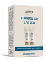 AHAVA rinkinys: mineralinis rankų kremas ir pėdų kremas (2 × 100 ml)