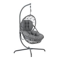 Pakabinamas krėslas Home4you AMARA 134x134xH196cm, tamsiai pilka