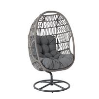 Lauko krėslas Home4you Cassia, pilka, 85 cm x 85 cm x 151 cm