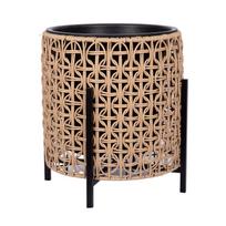 Vazonas WICKER su stovu 39x39xA42cm, šviesiai rudas