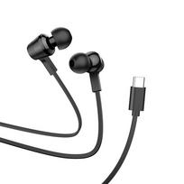HOCO Type C wired earphones with microphone, M86, black