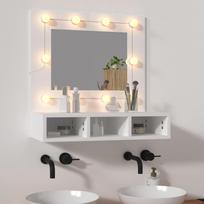 Veidrodinė spintelė su LED apšvietimu balta 60x315x62cm