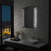Sieninis vonios kambario veidrodis su LED 60x80cm