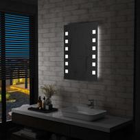 Sieninis vonios kambario veidrodis su LED 60x80cm