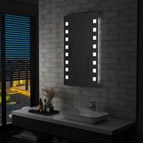 Sieninis vonios kambario veidrodis su LED 60x100cm