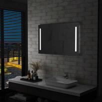 Sieninis vonios kambario veidrodis su LED 100x60cm