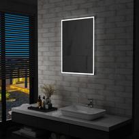 Sieninis vonios kambario veidrodis su LED 60x80cm