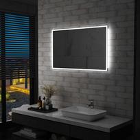 Sieninis vonios kambario veidrodis su LED 100x60cm