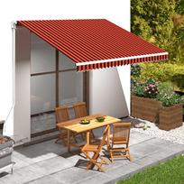 Markizės uždangalas nuo saulės oranžinis ir rudas 400x300cm