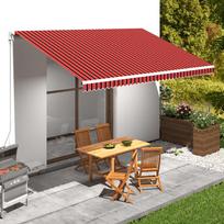 Markizės uždangalas nuo saulės oranžinis ir rudas 500x300cm