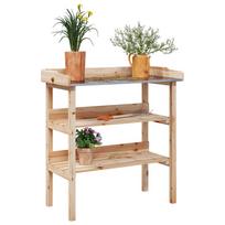 Augalų sodinimo stalas su lentynomis 78x38x825cm eglė